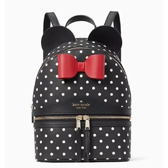 kate spade Handbags - Kate Spade X Disney Minnie Mouse Polka Dots Dot Backpack Black New
